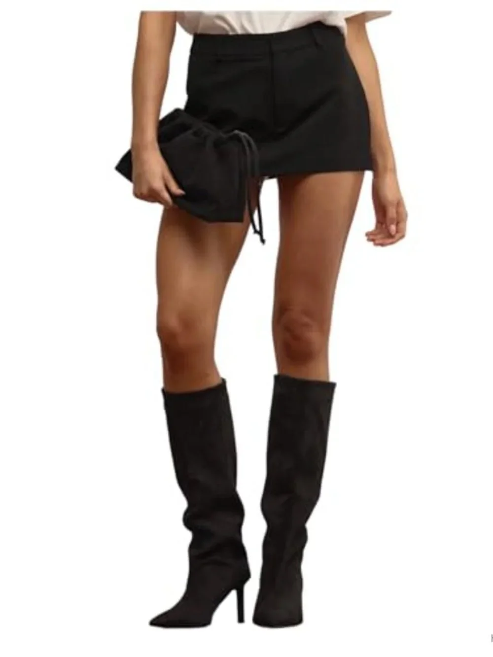Floerns Women's Sexy Elegant Low Rise Mini Skirt with Underneath